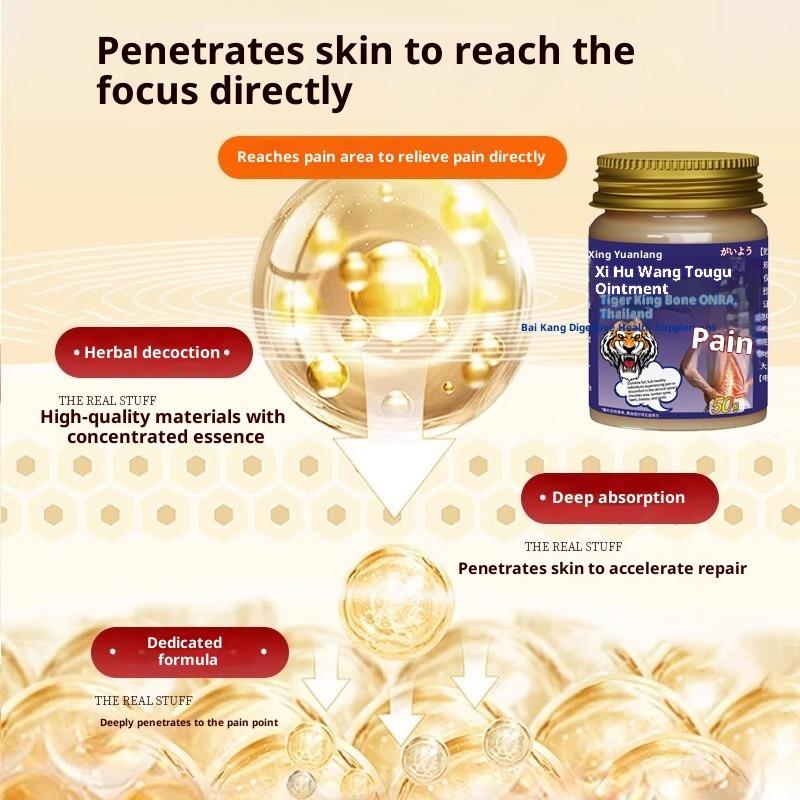 Portable Tiger King Penetrating Cream - Soothes Office Neck Pain & Sports Strains, Easy to Apply Non-Sticky