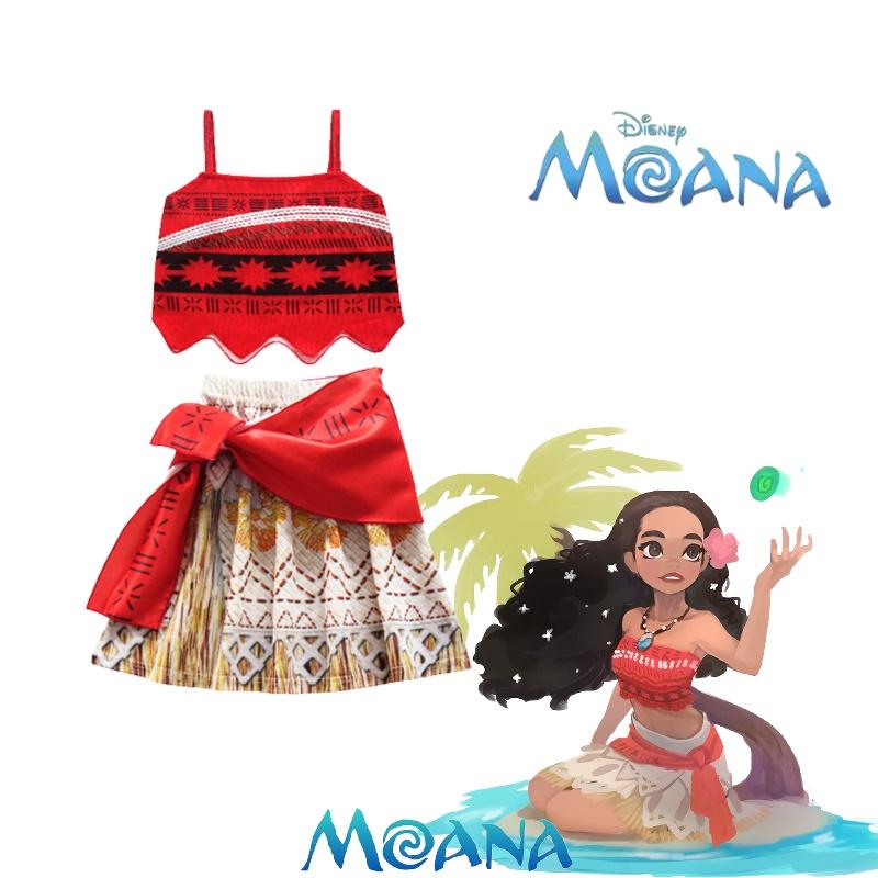 Kids Moana Princess Dress Cosplay Costume For Xmas Party Gift