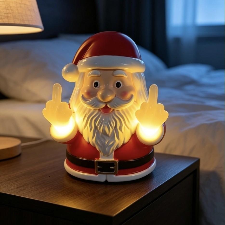 Christmas Ghost Resin Wall Light With Glowing Middle Finger For Holiday Decor And Gifting