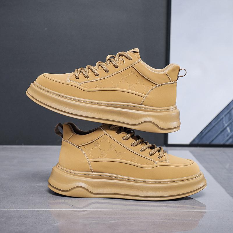 GAGJ klasyczne buty deskorolkowe mid-top męskie nowe jesienno-zimowe na platformie casualowe buty sportowe prosta atmosfera ciepłe i wygodne buty męskie