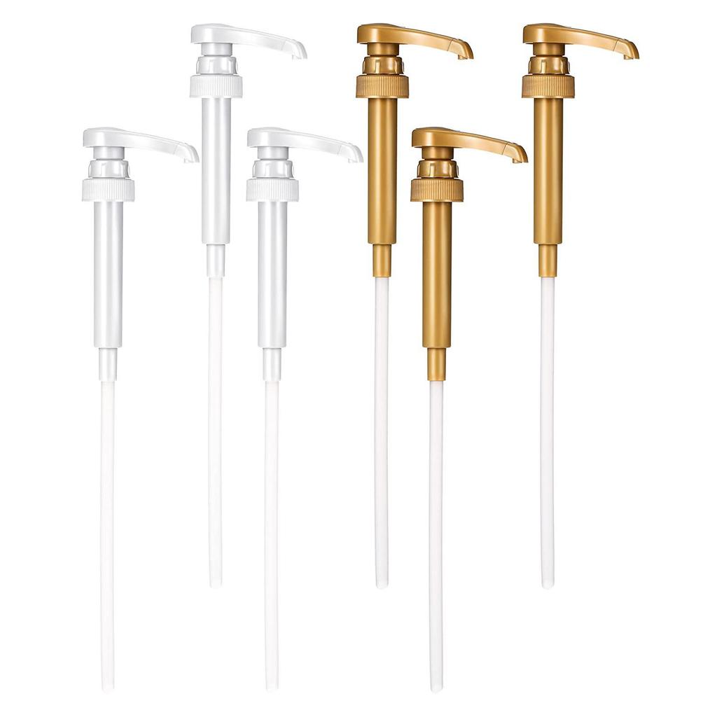 6PCS/SET Fruit Syrup Pressure Head Coffee 750ML Dispenser Syrup Pump Black Liquid Dispenser For 10Ml Juice Bottle Dispenser Pump