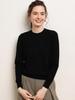 Women's Autumn Winter Cashmere Sweater - Thin, Soft, Fluffy, Fine-Spun, Round Neck, Versatile 16-Pin Knit