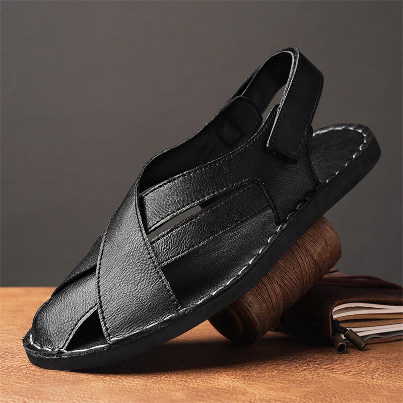 Men s Breathable Non-Slip Summer Sandals - Large Size Casual Beach Shoes Size 46