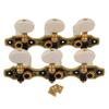 Yibuy 2-Pack Guitar Tuning Machine Heads, Zinc Alloy, 1L1R Tuning Pegs with Beige Heads for Classical Guitar