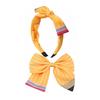 Women Hair Hoop Bright Yellow Pencil Design Bow Decor Hair Clip Back to School Student Teacher Hair Accessories