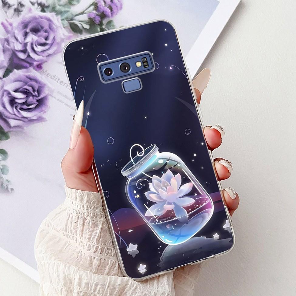 Clear For Samsung Note9 Case Cute Cat Fashion Luxury Painted Soft Cover Phone For Samsung Galaxy Note 9 Case SM-N9600 SM-N960F