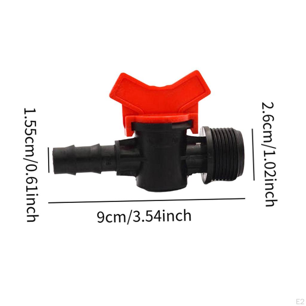 Barbed Drip Irrigation Tubing Valve Replacement Pipe Adapter Replace 3/4"x16mm Professional Water