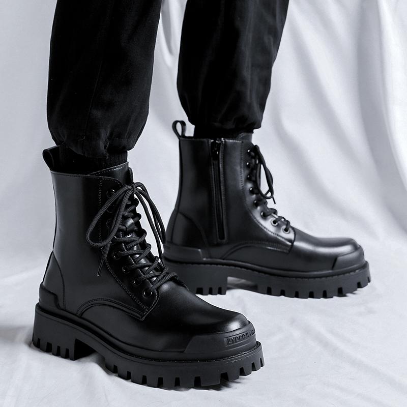 Echte Martin Stiefel Innenhöhe Erhöhung High Top Britischer Stil Atmungsaktive Stiefel Comic-Con Spiel