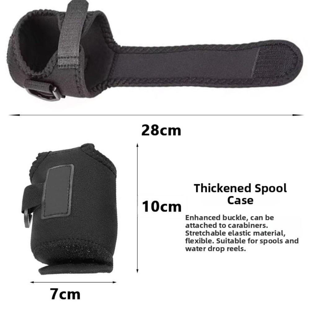 Black Color Fishing Reel Bag Protective Design Spinning Reel Cover  Travel Storage