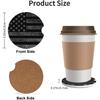 Car Coasters For Cup Holders, 2 Pack Absorbent Ceramics Anti Slip Universal 2.56 Inch Car Cup Coaster For Women Men, Car Interior Accessories - Black