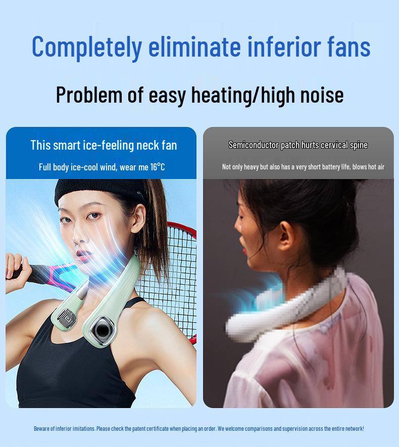 Portable Neck Fan | 5-Speed Quiet Design | USB Rechargeable | Long Battery Life | Stay Cool