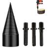 Wood Splitting Drill Bit - AIMOONSA - 42 Mm - Carbon Steel Cone - 3 Adapters (square/round/hex)