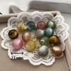 Chic Cat's Eye Stud Earrings: Versatile, High-End, Colorful Round Earrings for Women and Girls