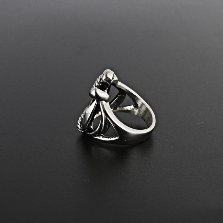 Retro Anchor Punk Trendy Men's Anchor Nail Anchor Ring