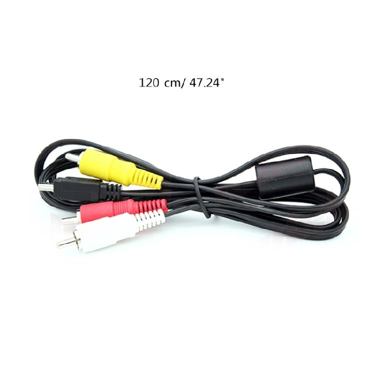 Mini USB to 3 RCA Cable for EOS 1D, 1D X, Cameras Audio Video Transfer