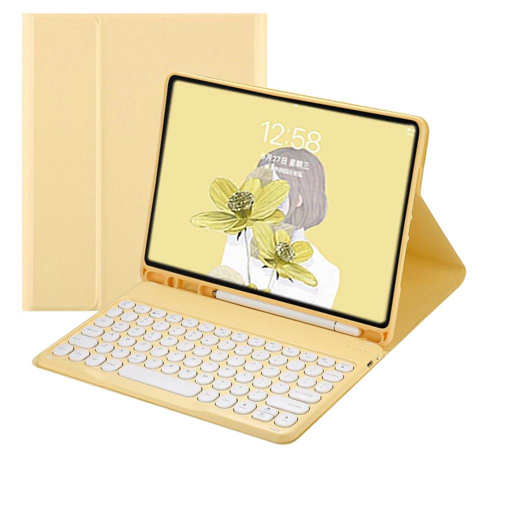 Protective Leather Case for iPad Mini 7 with Bluetooth Keyboard and Pen Slot, Compatible with Mini 6 & 5 Models