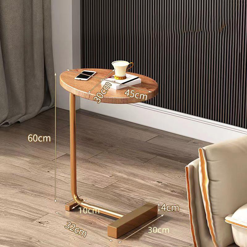 Light Luxury Metal Edge Desk Simple Coffee Living Room Bedroom Office Bedside Mobile Small Tea Side Table Home Decorations