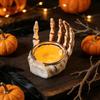 Decorative Hand Tea Light Stand for Indoor Room Styling, Seasonal Shelf Display, Entry Table Use, Candle Not Included