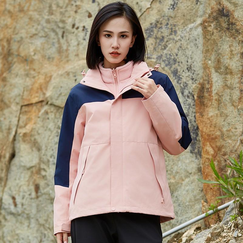3-in-1 Waterproof Windproof Hiking Jacket With Removable Fleece Liner Men Women Winter Outdoor Camping Trekking