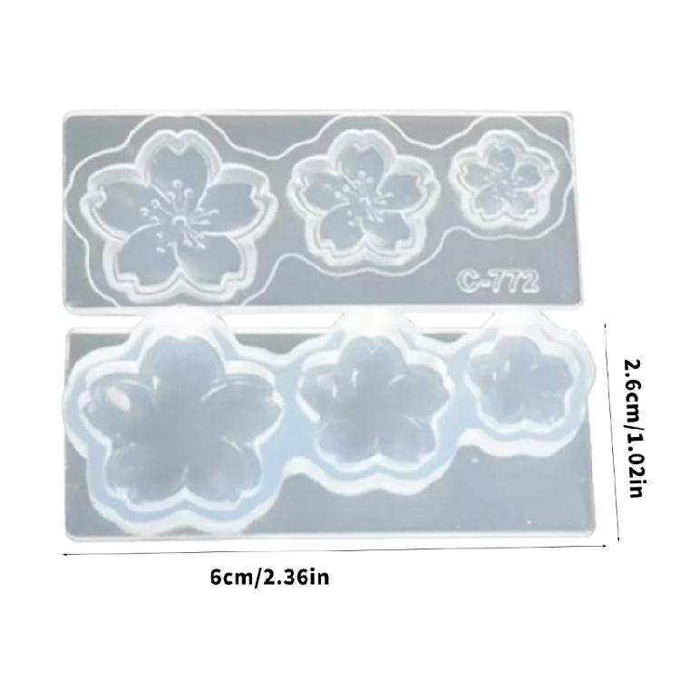 Professional Grade Transparent Nail Silicone Mold With Intricate Sakuras Detailing Manicure Mould For Creative Accessories
