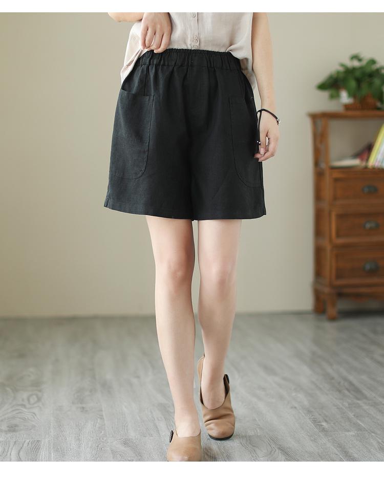 Women's Plus Size Summer Linen Cotton Shorts - New 2025 Casual Style