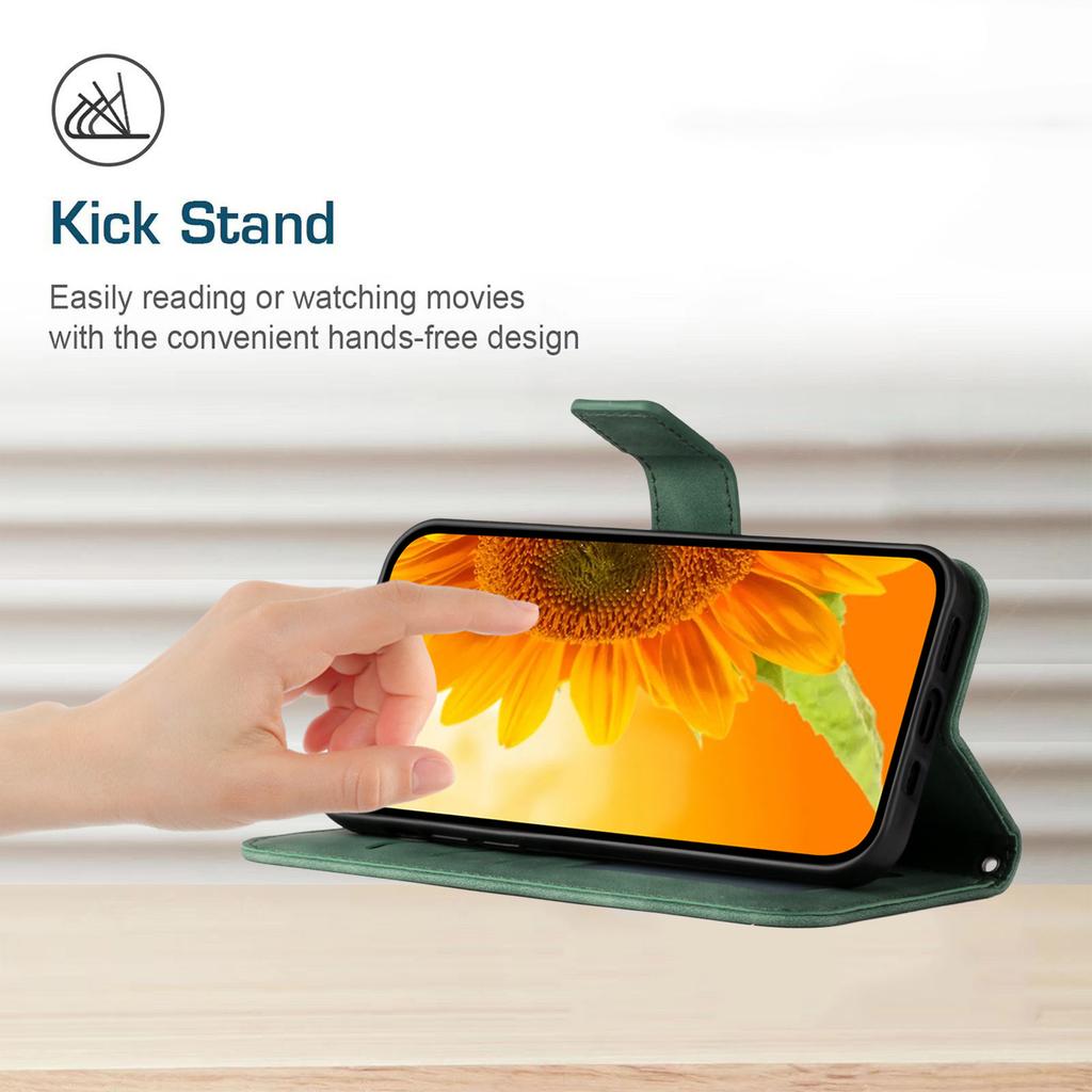 For Oppo A5 5G Case Sunflower Imprint Leather Wallet Phone Cover with Wrist Strap