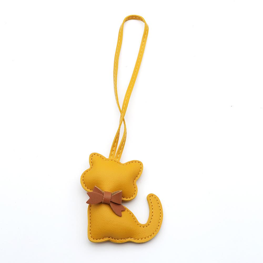 

New PU leather kitten bag pendant bow cute cartoon animal kitten female bag pendant small gift