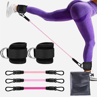 Bandes de Résistance TPE Sangles de Cheville Collection Fitness Support Anneau en D Manchettes de Cheville Équipement de Yoga Gymnastique Protection Jambe Extensions de Force