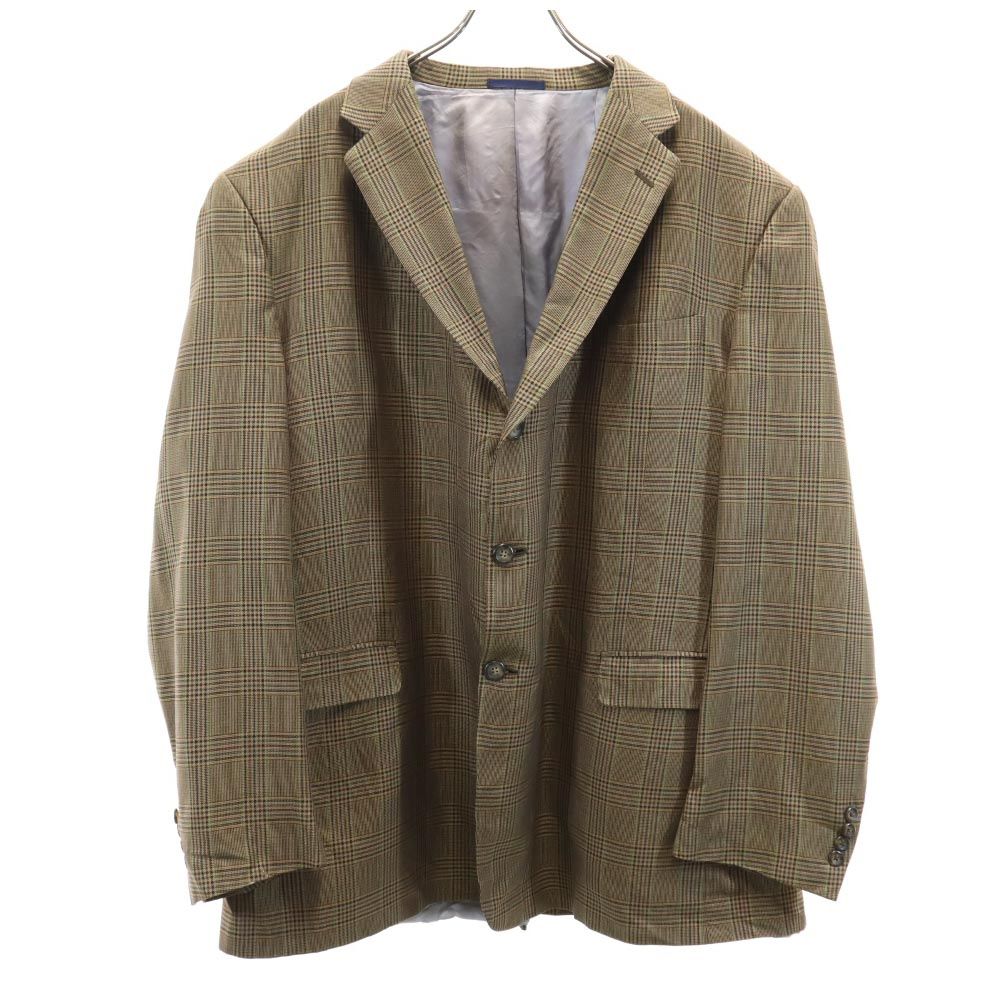 Burberry Check Pattern Tailored Jacket 52L Brown LONDON Men's Used