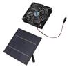 20W Solar Powered Exhaust Fan Powerful 12cm Fan Portable Solar Panel Fan Kit for RV Greenhouse Pet House