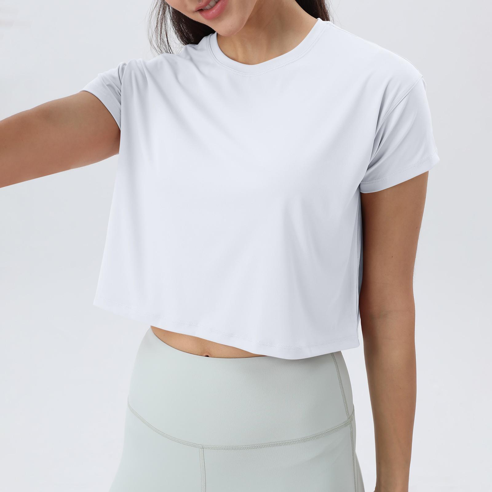 

Майки для тренировок, рубашки на спине для йоги, свободный крой, спортивный спортивный топ с рукавами XL белый