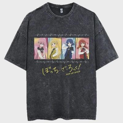 Winylowa koszulka z krótkim rękawem i nadrukiem z kreskówki anime