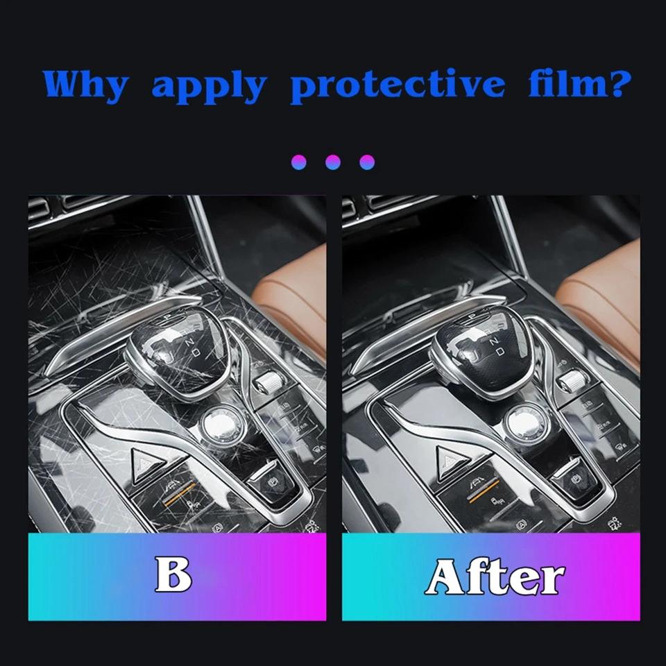 Car Center Console Media Dashboard Navigation TPU Anti-scratch Transparent Protector Film For BMW 5 Series G30 G31 2018-2022
