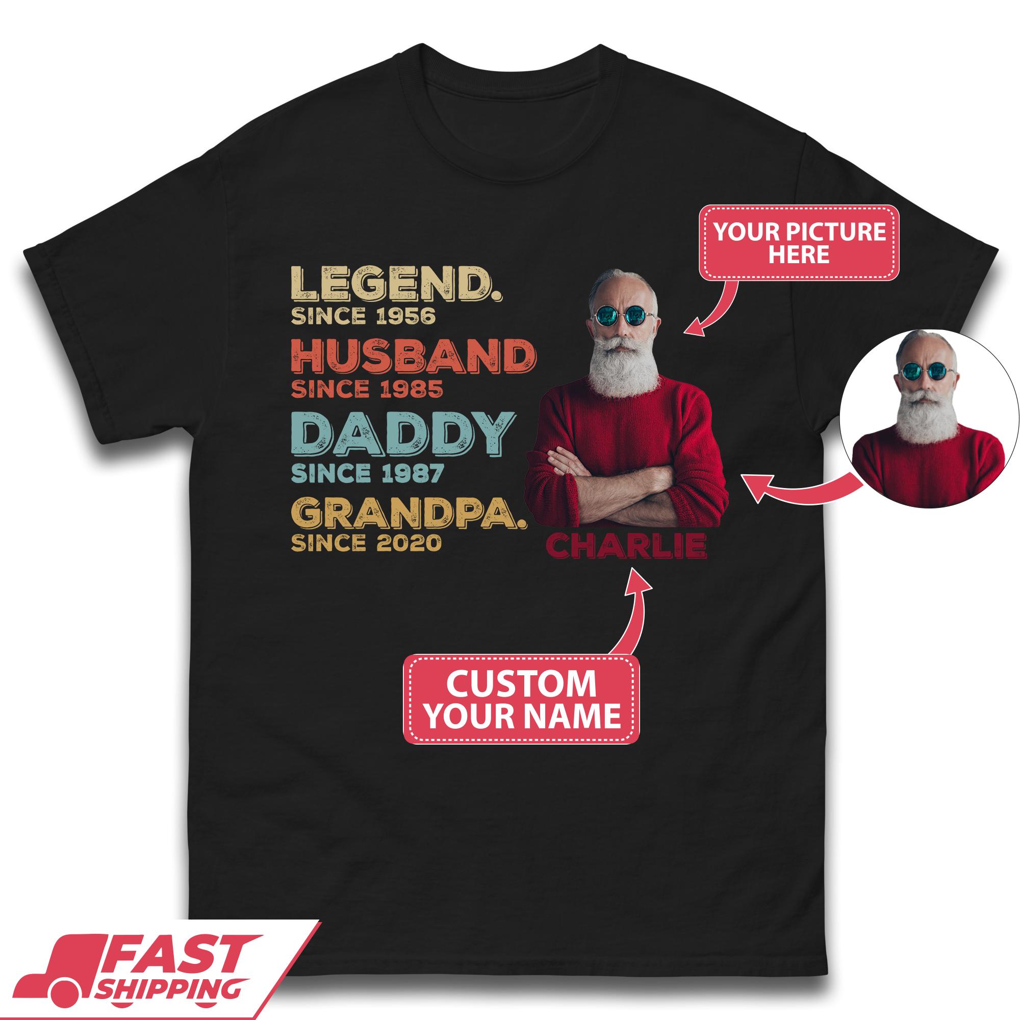 Personalised Legend Husband Daddy Grandpa Mens T-Shirt Womens Tops Tees 4XL