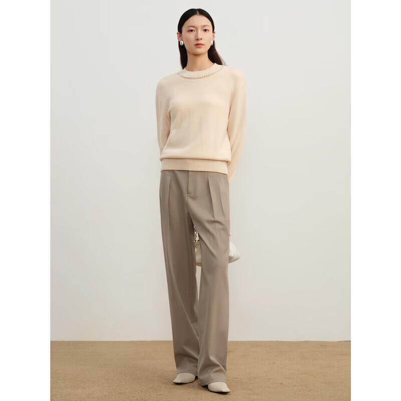 

JUZUI ANNAKOU Pearl Hollow Drop-Shoulder Wool Sweater S