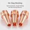 MCWlaser 5 Pcs Laser Welder Nozzle Tip Kit Cutting Copper Nozzles for Portable Laser Welding Gun Laser Welder Head Laser Welding Machine