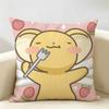 Anime CCardcaptor SSakura Cushion Cover Natural Linen Organic Fabric DoubleSided Printing Room Sofa Decor Pillow Case