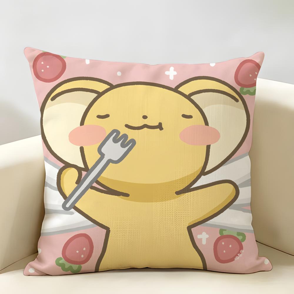 Anime CCardcaptor SSakura Cushion Cover Natural Linen Organic Fabric DoubleSided Printing Room Sofa Decor Pillow Case