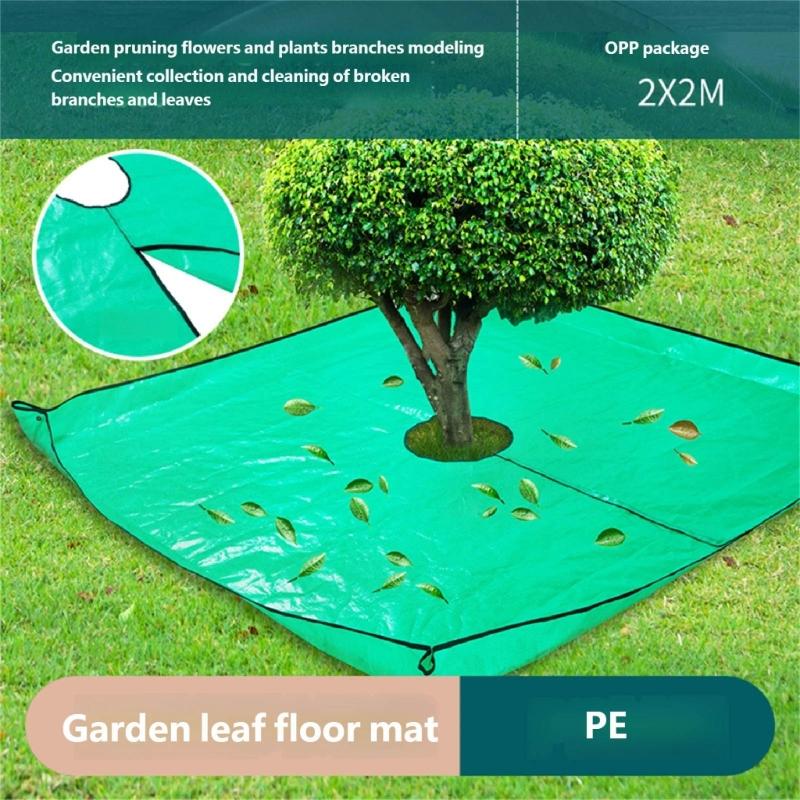 Pflanzenabdeckplane für den Außenbereich, Laubauffangmatte, leicht zu reinigen, Gartendecke, Astschnitt-Reinigungsmatte, faltbare Gartentarp