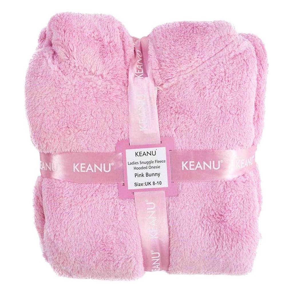 Keanu Womens/Ladies Bunny Ears Fleece Hooded Jumpsuit