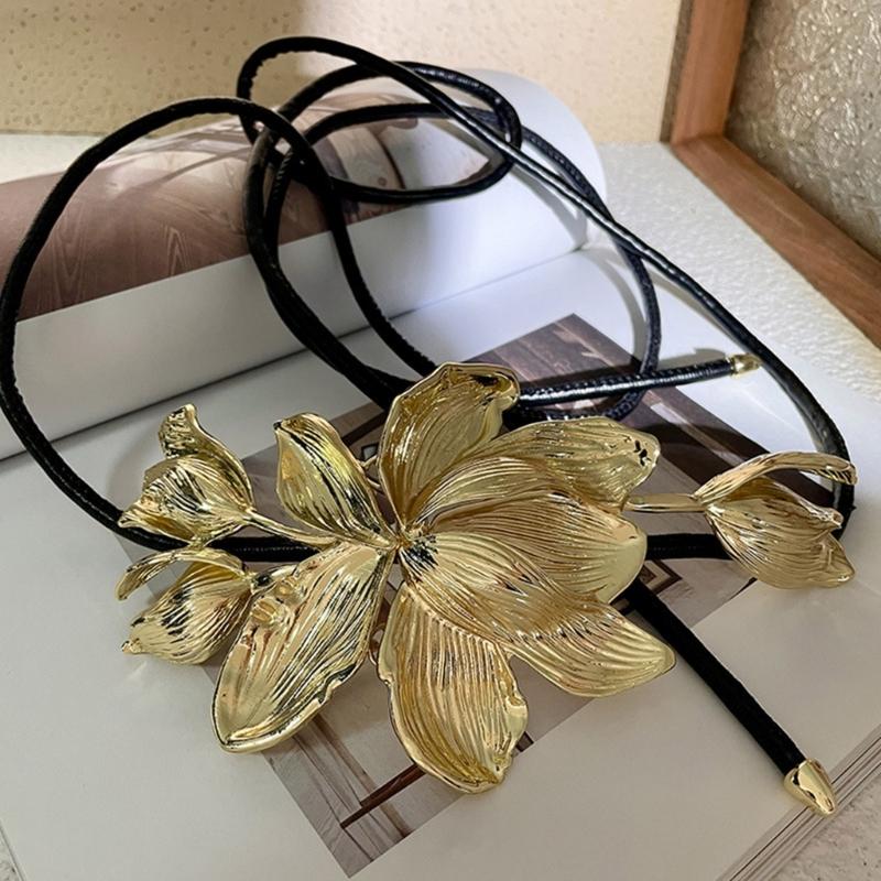 Elegant  Flower Waist Belt Belly Chain Waist Rope Belt for Female Body Jewelry Lady Dress Belt Waist Decoration