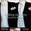 Tie Pocket Square Wedding [Michiko London] & Set, White, Formal, (05)