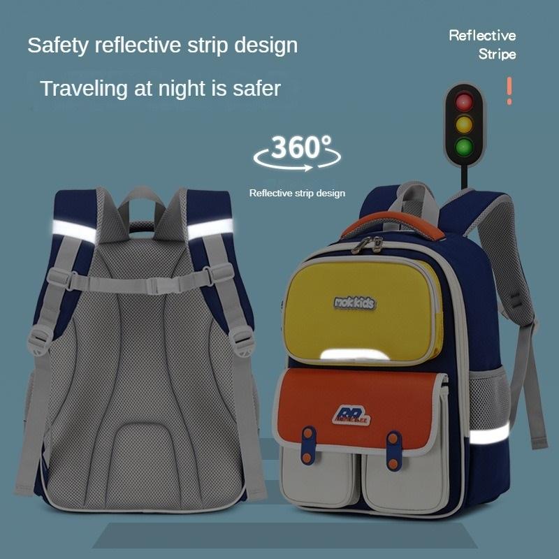 Ryggsäck för ryggraden Vattentät skolväska för barn Grundskola Årskurs 3-6