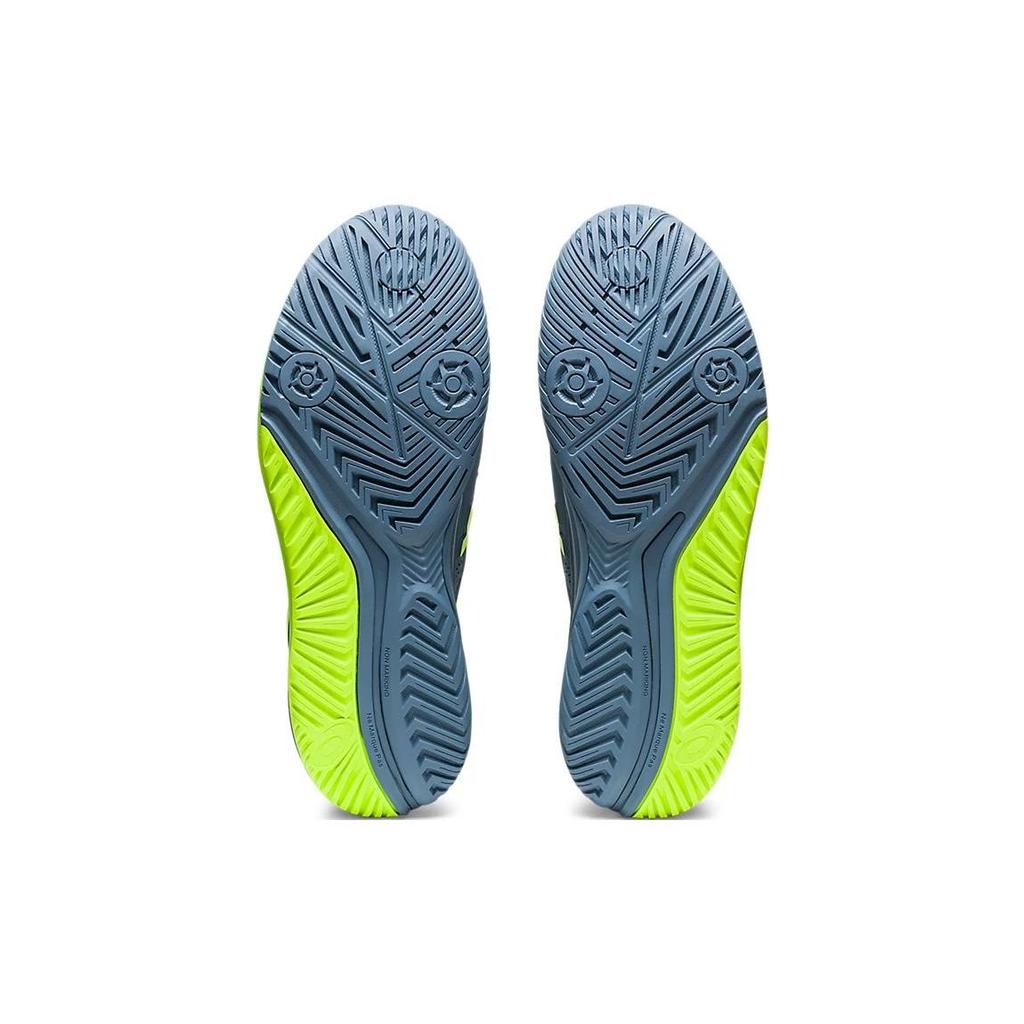 Asics Gel Resolution 9 Wide Steel Blue Hazard Green Men Sneakers 1041A376-400