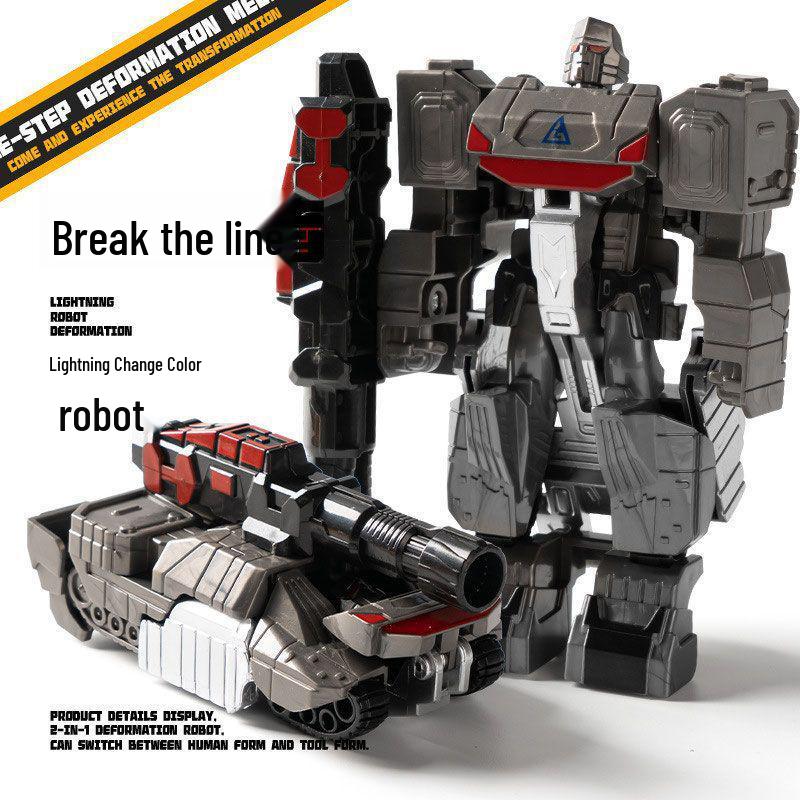 One-Step Transforming Car Toy: Children's Educational Robot Action Figure - Optimus Prime & Bumblebee Gift