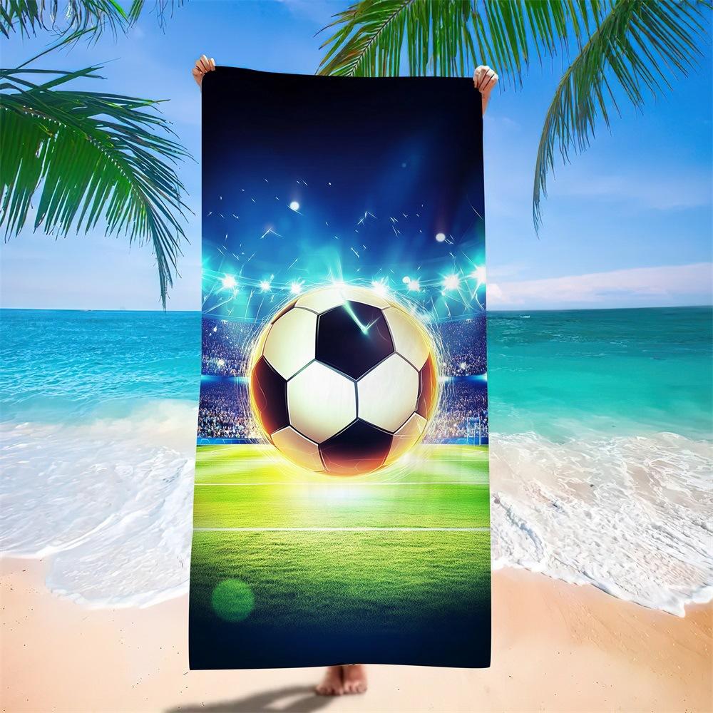 Wasserabsorbierendes Tragbares Fußball-Strandtuch für Erwachsene Europäisches, Amerikanisches Und Südamerikanisches Badetuch Digitale Druckerei Fabrik