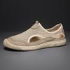 2025 summer new hole shoes breathable mesh shoes men's mesh hollow sandals soft sole men's casual shoes