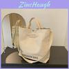 Canvas Tote Bag For Women Large Capacity With Zipper Closure For Daily Use