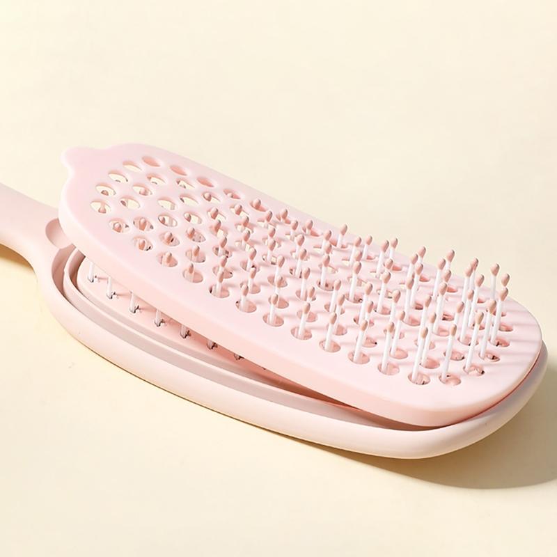 Soft Bristles Hair Comb for Scalp Massaging and Styling Curly Detangler Hairbrush Suitable for Travel and Home Use