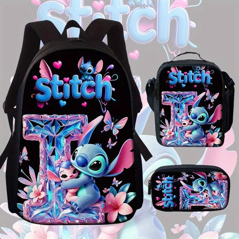 Stitch Rucksack für Kinder aus Oxford-Stoff mit Rückenschutz für den Schulgebrauch